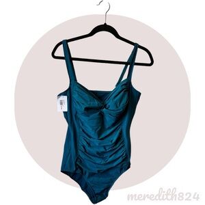 NWT Miraclesuit Teal One-Piece Swimsuit